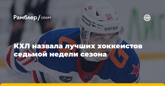 КХЛ назвала лучших хоккеистов седьмой недели сезона КХЛ назвала лучших хоккеистов седьмой недели сезона