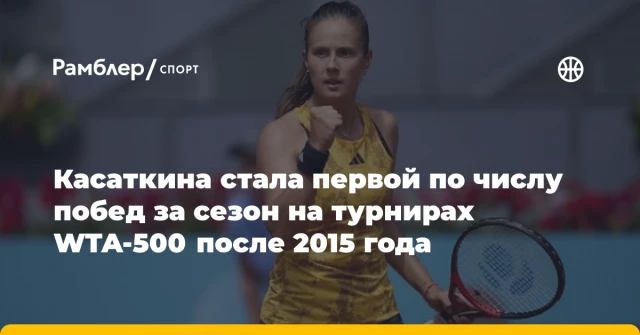Касаткина стала первой по числу побед за сезон на турнирах WTA-500 после 2015 года Касаткина стала первой по числу побед за сезон на турнирах WTA-500 после 2015 года