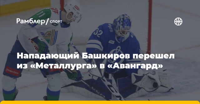 Нападающий Башкиров перешел из «Металлурга» в «Авангард» Нападающий Башкиров перешел из «Металлурга» в «Авангард»