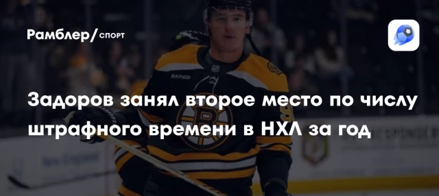 Задоров занял второе место по числу штрафного времени в НХЛ за год Задоров занял второе место по числу штрафного времени в НХЛ за год